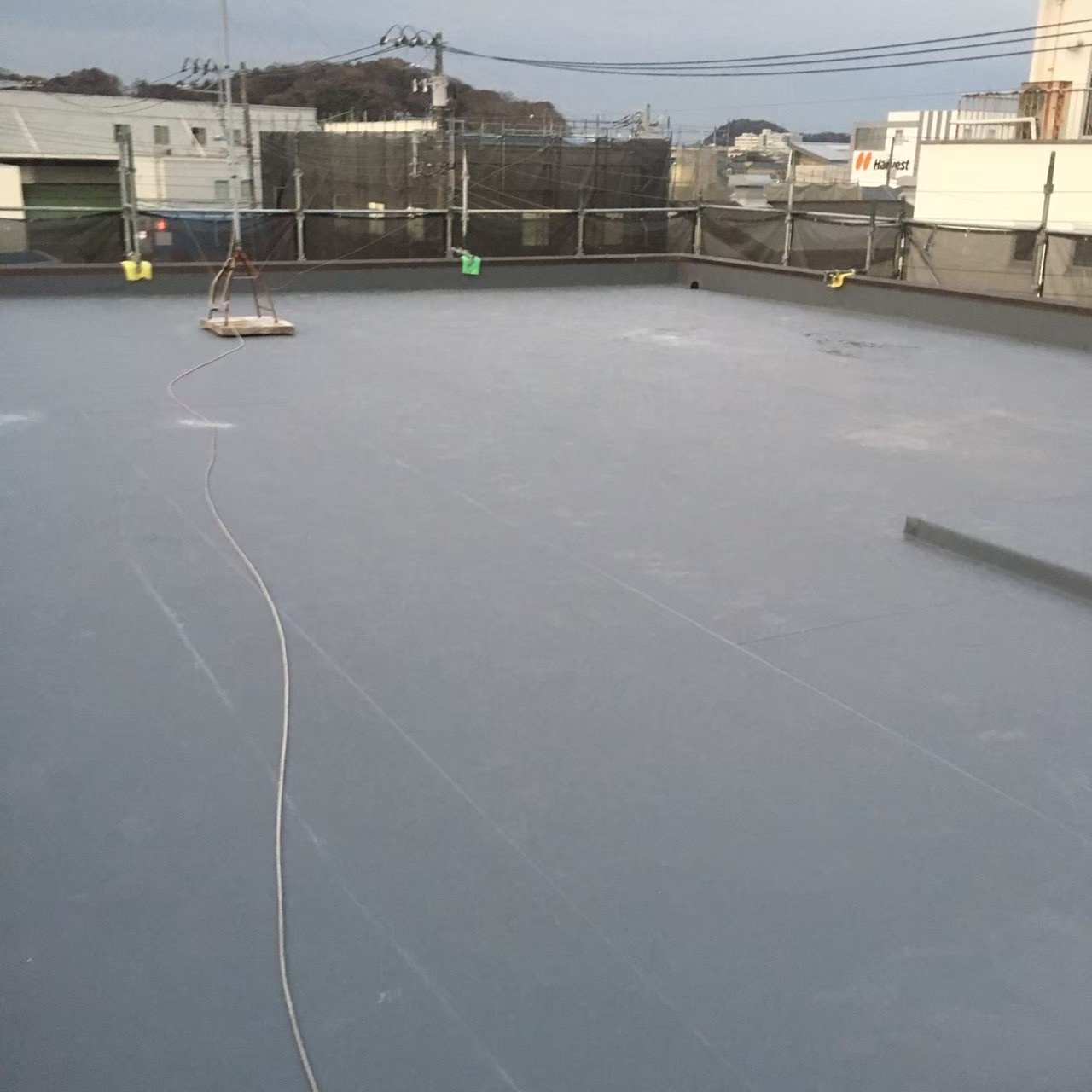 大和市工場　塩ビシート防水　長尺シート防水