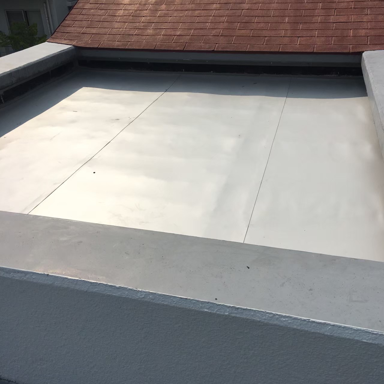 川崎市マンション　塩ビシート防水　機械固定工法