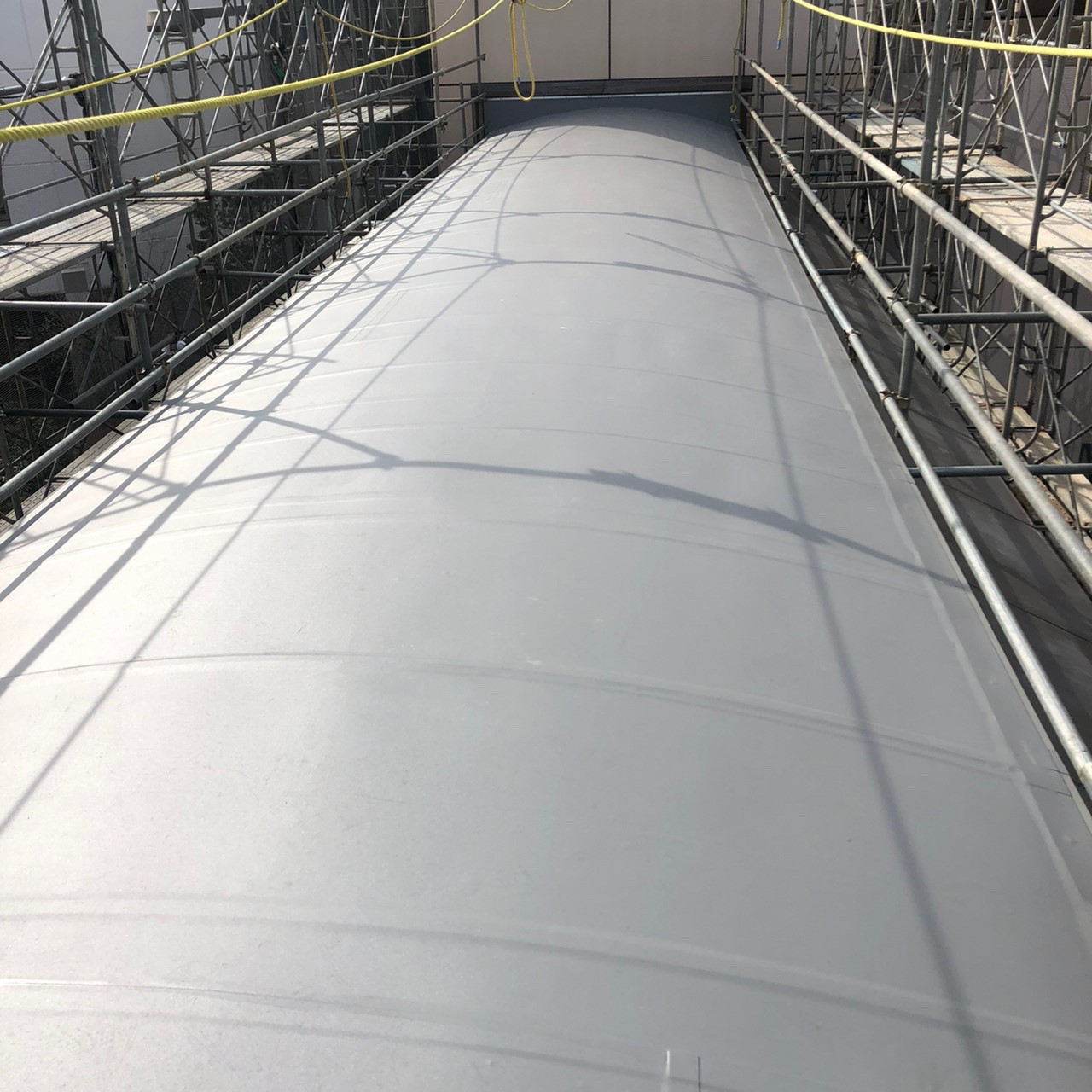 火力発電所　塩ビシート防水　密着工法