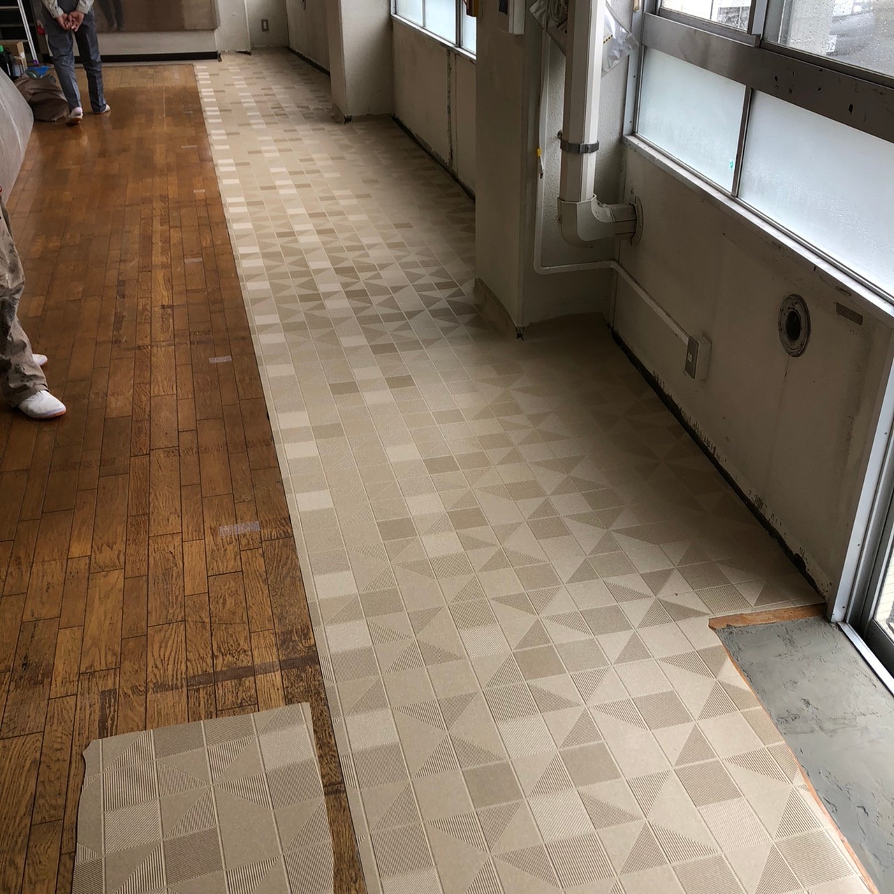 児童クラブ　床部分補修工事