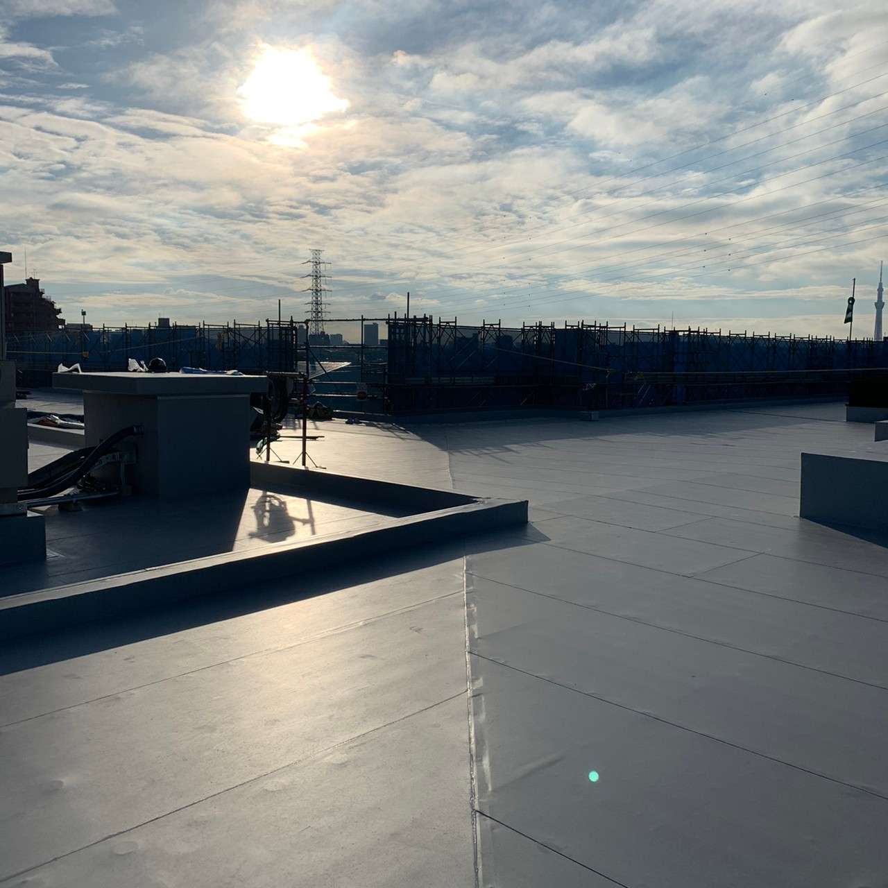 東京都江戸川区・デッキ下地塩ビシート防水